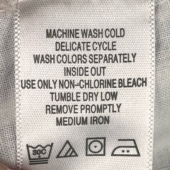 Beachy Linen Wide Leg Pinstripes Pants Size 16 Button Fly by Chadwicks - Picture 16 of 16